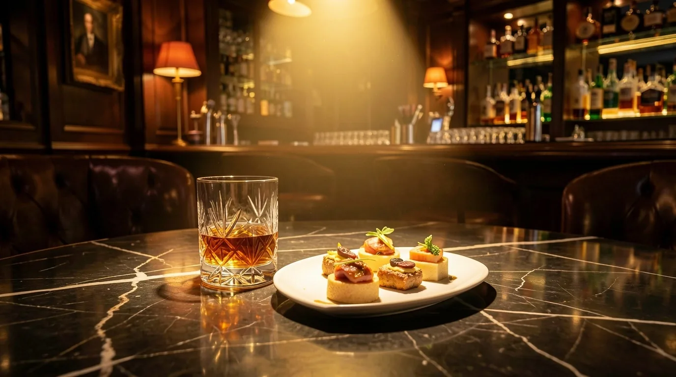 Sfeervolle bar van de Corvessas lounge aan de Keizersgracht