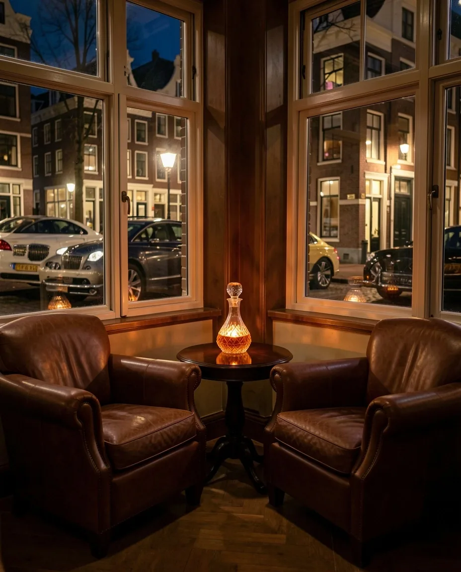 De intieme zithoek en besloten ambiance van Corvessas